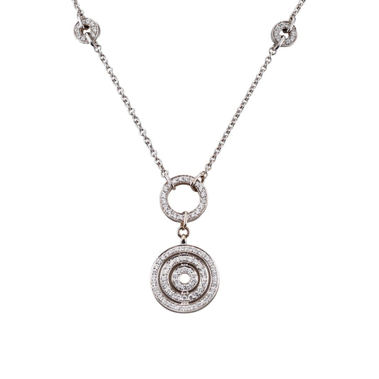 Bulgari Cerchi Astrale 18k Gold Diamond Pendant Necklace